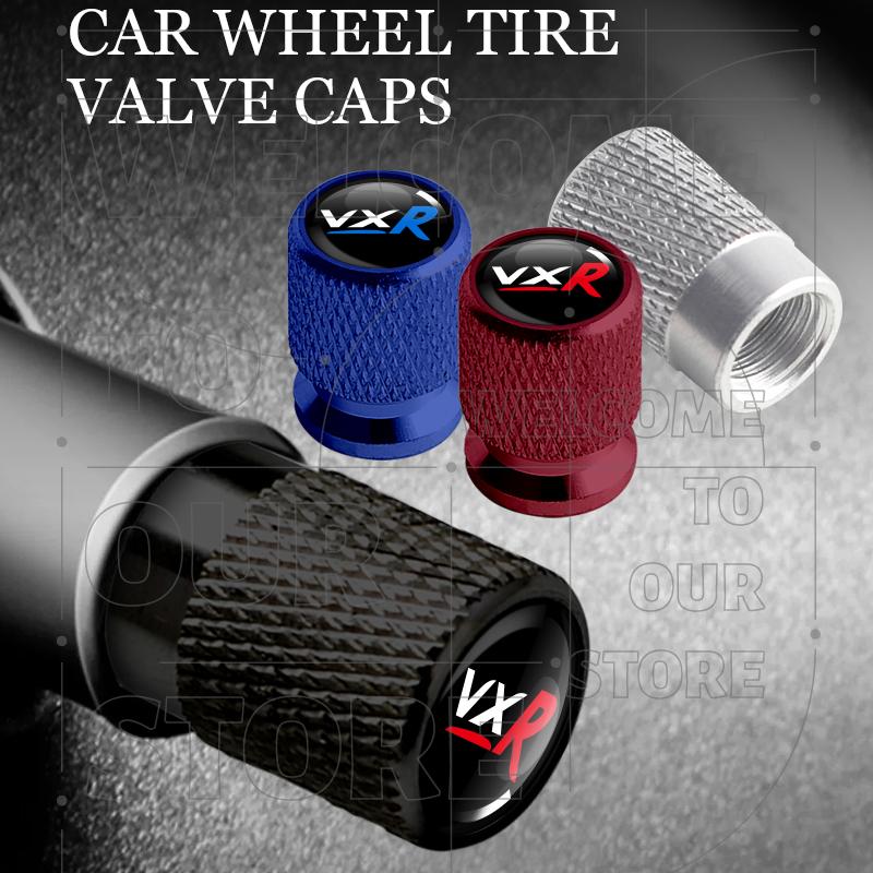 For Vauxhall VXR Astra Adam Zafira Opel Vectra LOGO 4pcs Car Wheel Tire Valve Aluminum Caps Tyre Stem Covers Airdust Waterproof wn3