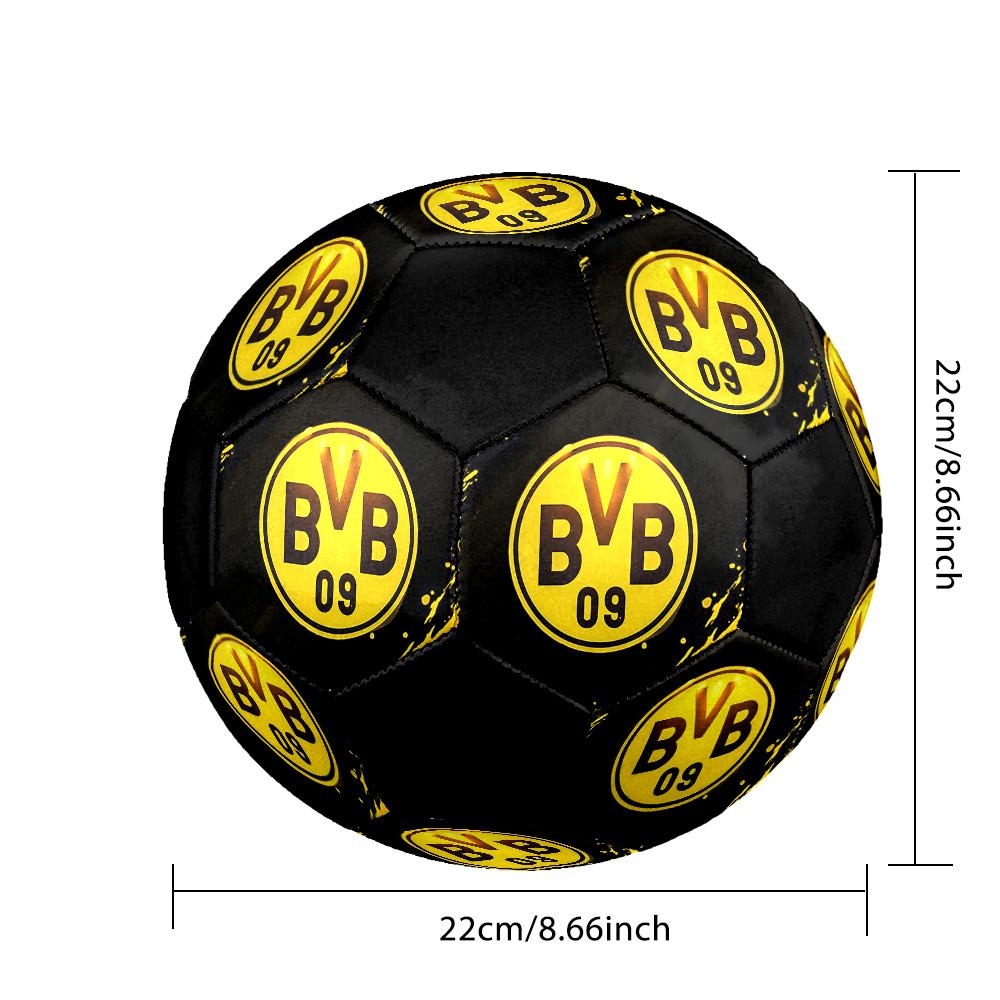 Borussia Dortmund Fußball Bunt Für Alle Altersgruppen Maschinengenäht PVC Wettkampfbereit Langlebig Hoher Rückprall.GRÖSSE5