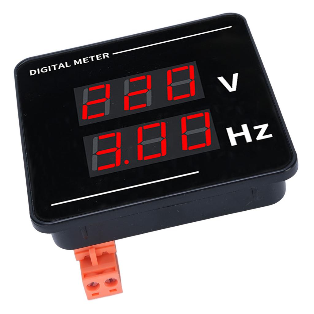 Digital AC Voltmeter Frequency Meter Tester Gauge Panel Mounting LED Display 50500V 10.099.9hz