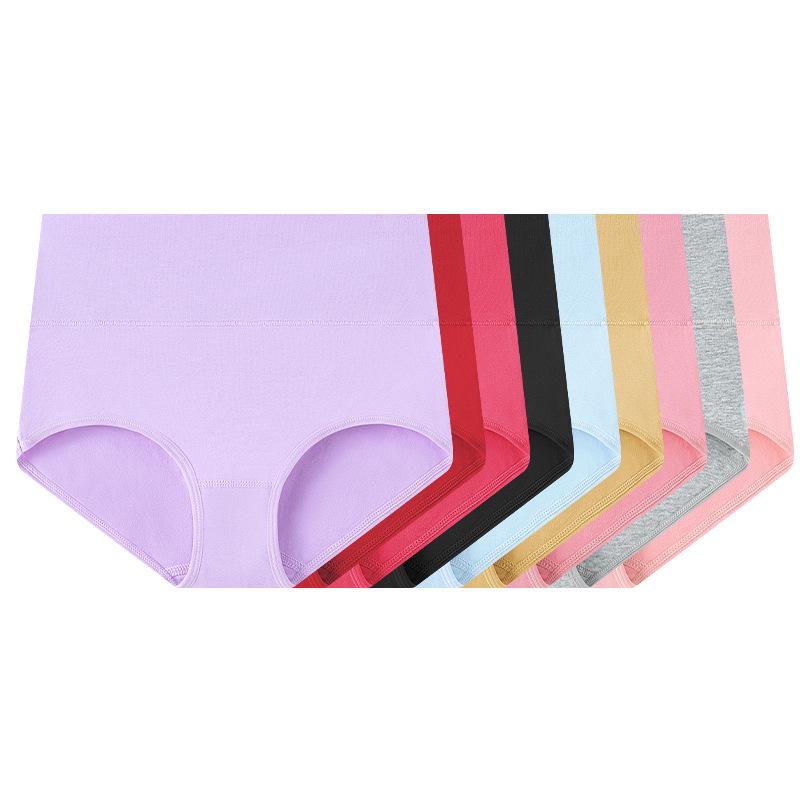 Plus Size High Waist Postpartum Abdomen Control Cotton Panties for Women