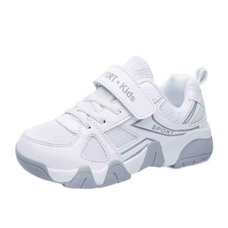 Children's shoes summer boys hollow new sports shoes breathable single net shoes middle school children primary school students white shoes