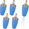 A25F-For Yard Suitable 1Set/5PCS High-Pressure Cleaning Turbine Nozzle, 360° Rotation 1/4" Quick Connect Cleaning Head