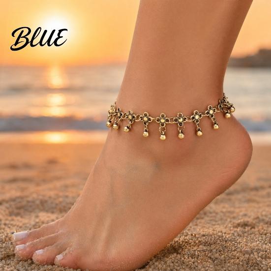Layered Ankle Jewelry Retro Style Anklet Adjustable Fit Thin Chain