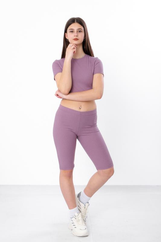 Teen Girls' Summer Set – Crop Top & Bike Shorts for Active Style Summer 6381-103-1 HC