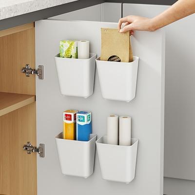Wall-Mounted Storage Box Plastic Makeup Organizer Desktop Storage Organizing Box Kitchen Bathroom Home Organization and Storage