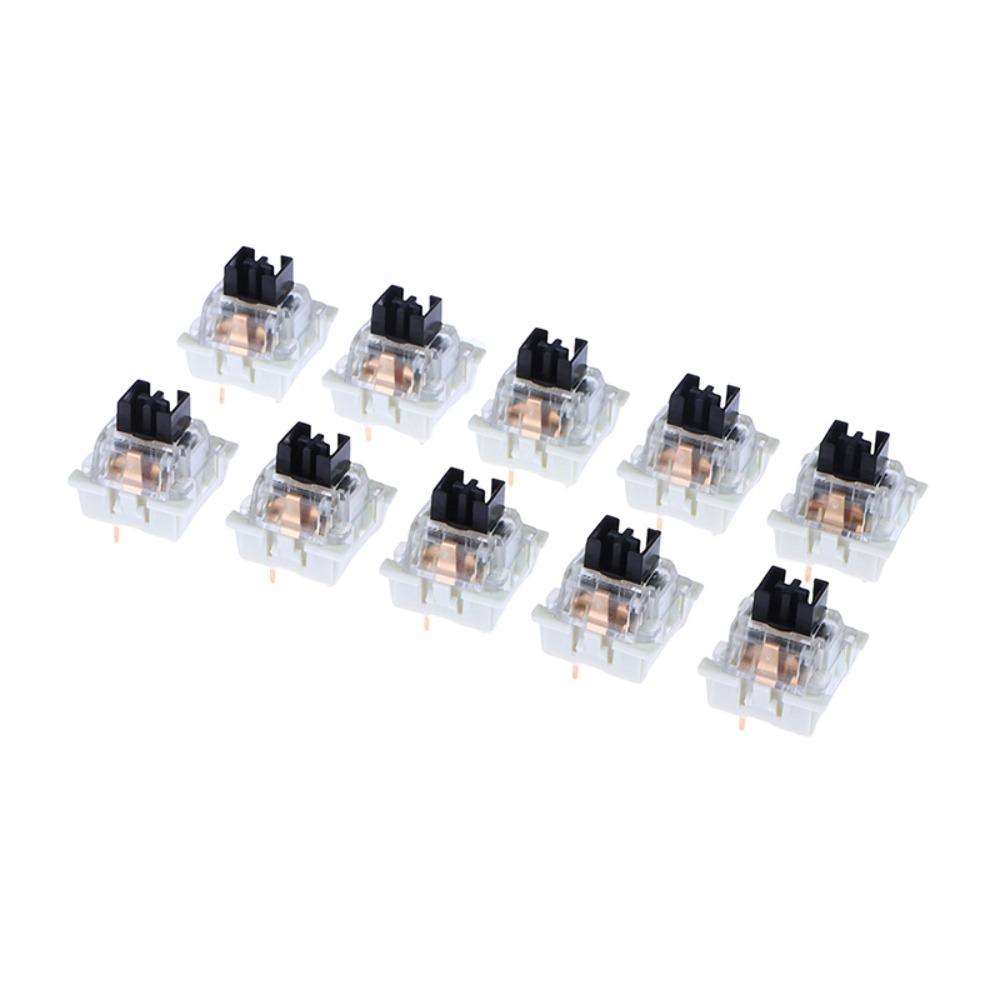 10Pcs Mini 3 Pin Tactile Switches Dust-proof Keyboard Switch Replacement Gaming Keyboard чёрный