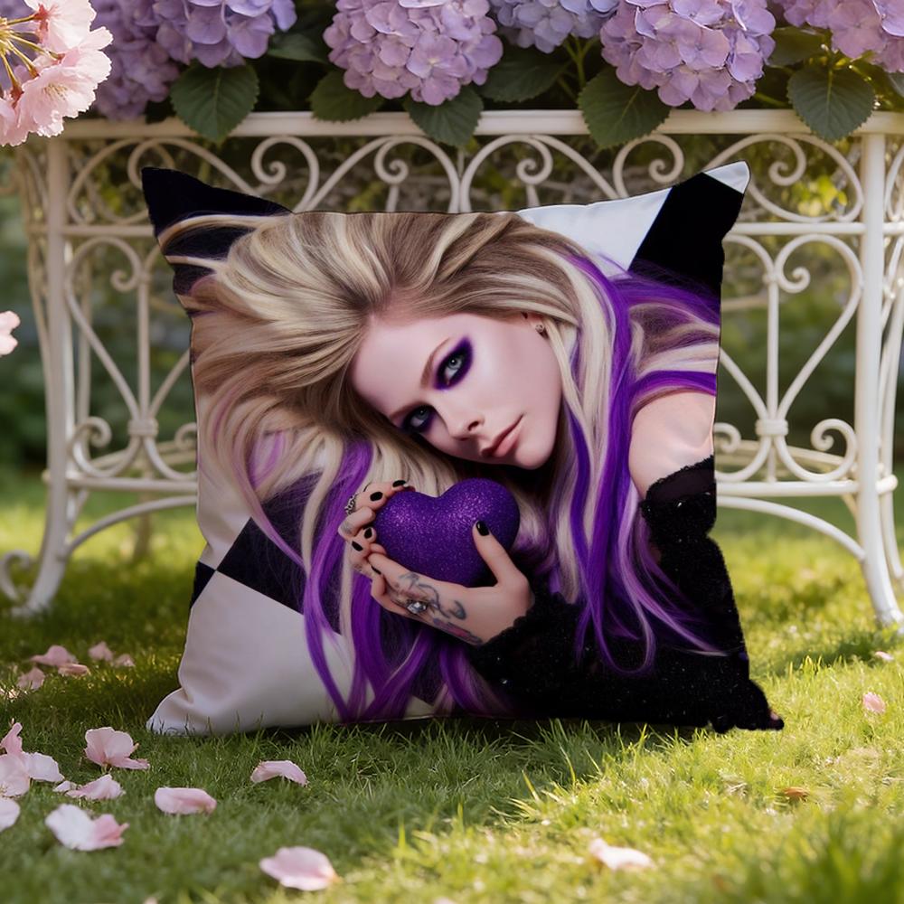 A-Avril R-Ramona Lavigne Cushion Cover Home & Car Dual-Scene Pillow Cover: Reversible for Premium Comfort