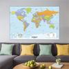 World Map Poster with Country Name Wall Art Decorative Painting Travel School Supplies Classroom Home Decor No Framed