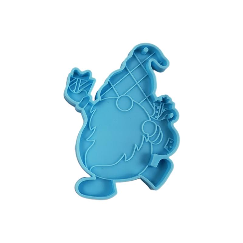 Craft Epoxy Mold Handmade Jewelry Pendant Resin Casting Moulds Dwarf Doll Gnome Keychain Resin Mold Silicone Texture