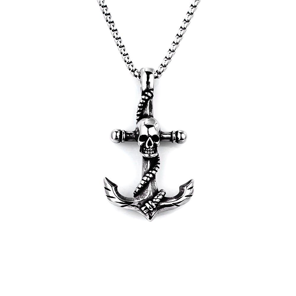Hip Hop Chinese Dragon Embossed Round Pendant Necklace for Men and Women - Titanium Stainless Steel.