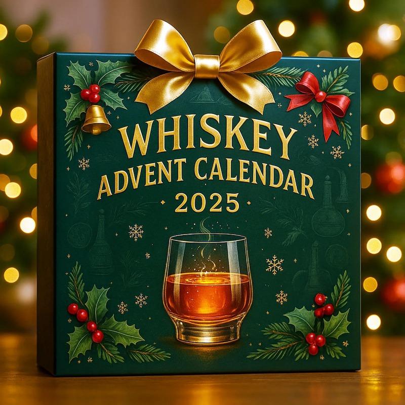 2025 Whisky Adventskalender: Een dagelijkse proeverijreis door de ontluikende smaken van whisky, 24 2D platte acryl whisky ornamenten