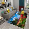 European Style Garden Carpets Colorful Flowers Rugs for Home Living Room Teens Bedroom Decor Carpet Bathroom Non-slip Area Rugs