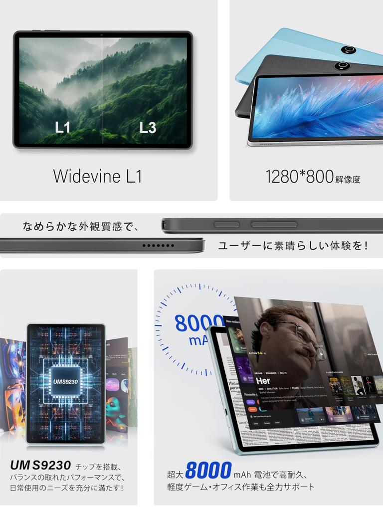 Tablet Android Large Widevine Face 16 Japanese Instruction Manual Included protective case and screen protector for the first 500 COLORROOM