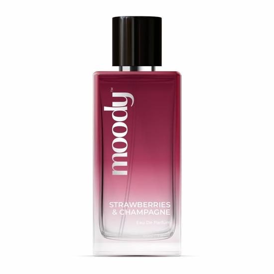 

Moody Premium Strawberries Champagne Fruity Perfume for Women | Long Lasting Scent Upto 8 Hours | Luxurious EDP Fragrance with 20% Perfume Oil, 100 ml
