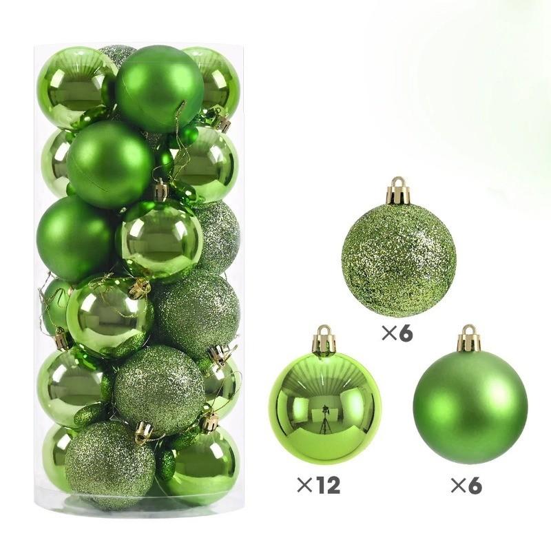 24Pcs 6CM Big Christmas Ball Decorations Hanging Christmas Tree Pendant Ornaments Xmas Home Party Decor 2026 New Year Accessory