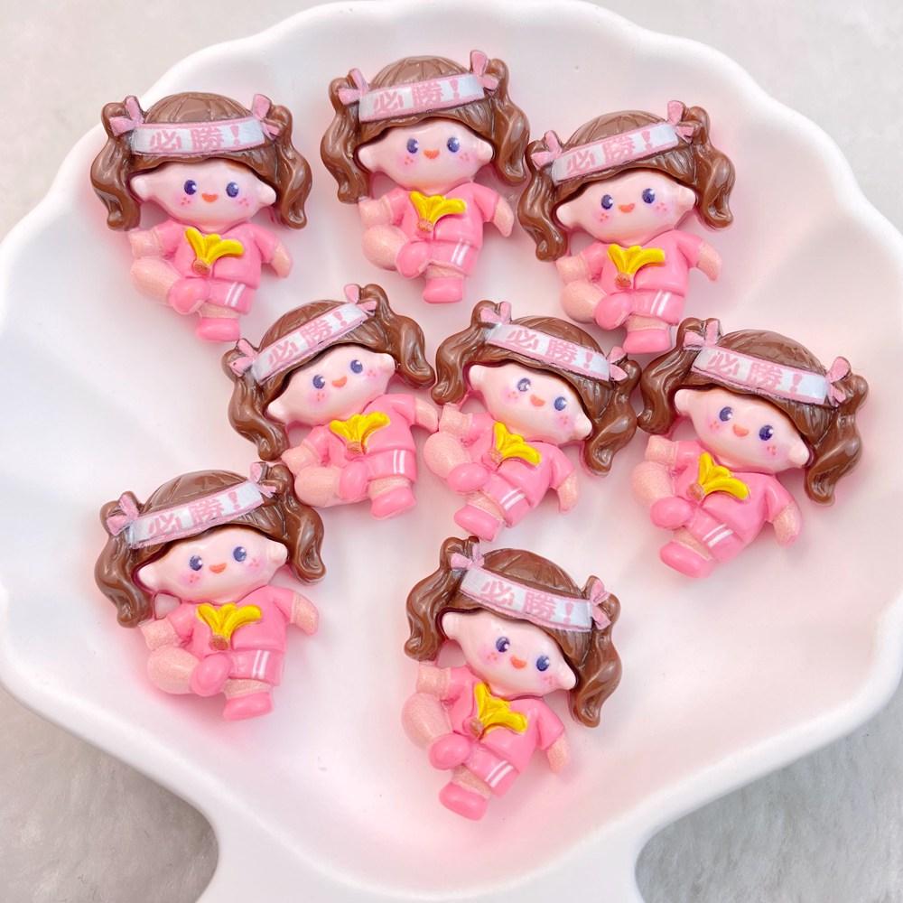 

10Pcs New Cute Cartoon Sports Girl Series Flat Back Ornament Jewelry Bows Accessories