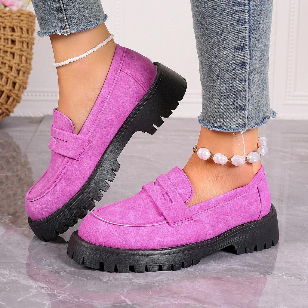 Fashion 2024 Shoes Women Plus Size Loafers Women British Style Platform Shoes Office Ladies Light Casual Designer Shoes Zapatos De Mujer