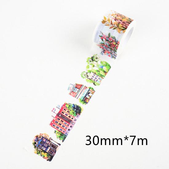 Beautiful Wash Tape Flower Plant Japanese Masking Adhesive Tape Decors Scrap Booking Sticker Label