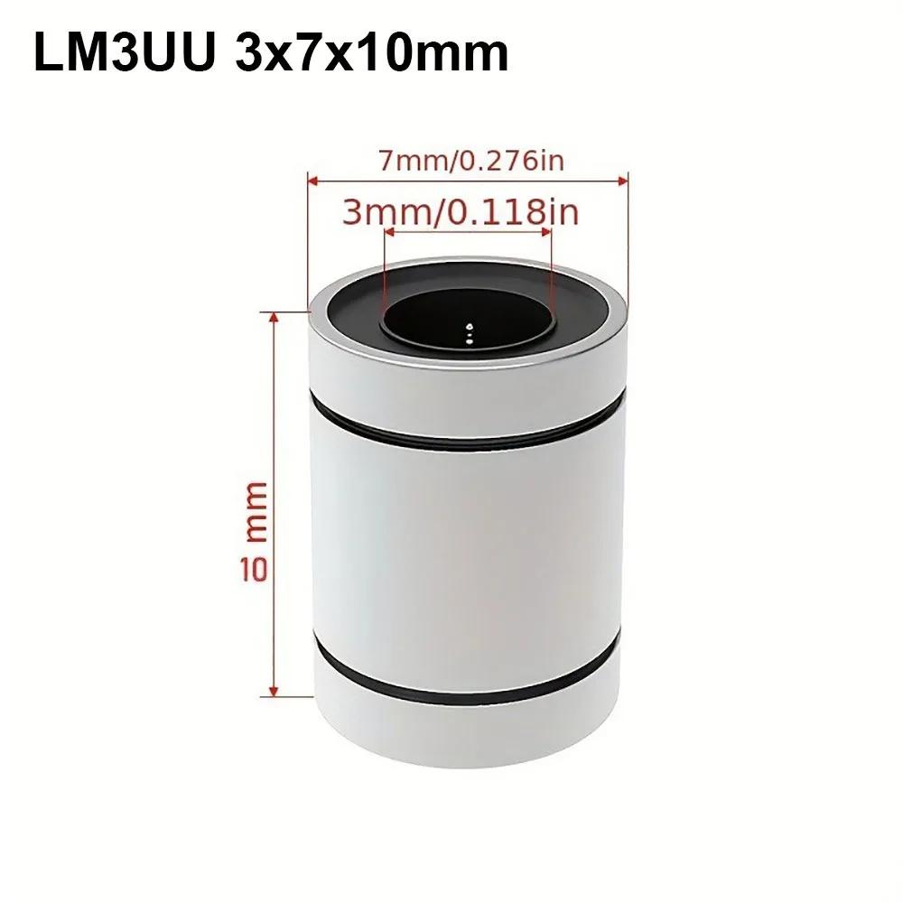 Langlebiges CNC-Teil für 3D-Drucker LM3UU LM4UU LM5UU LM6UU Buchse Stahl Linearkugellager LM8UU LM10UU LM12UU LM16UU