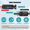 A60zred Black Double Ends Solar Extension Cable 6Mm2 Connector Solar For Photovoltaic Solar Systems Solar Charge Cable Adapterma