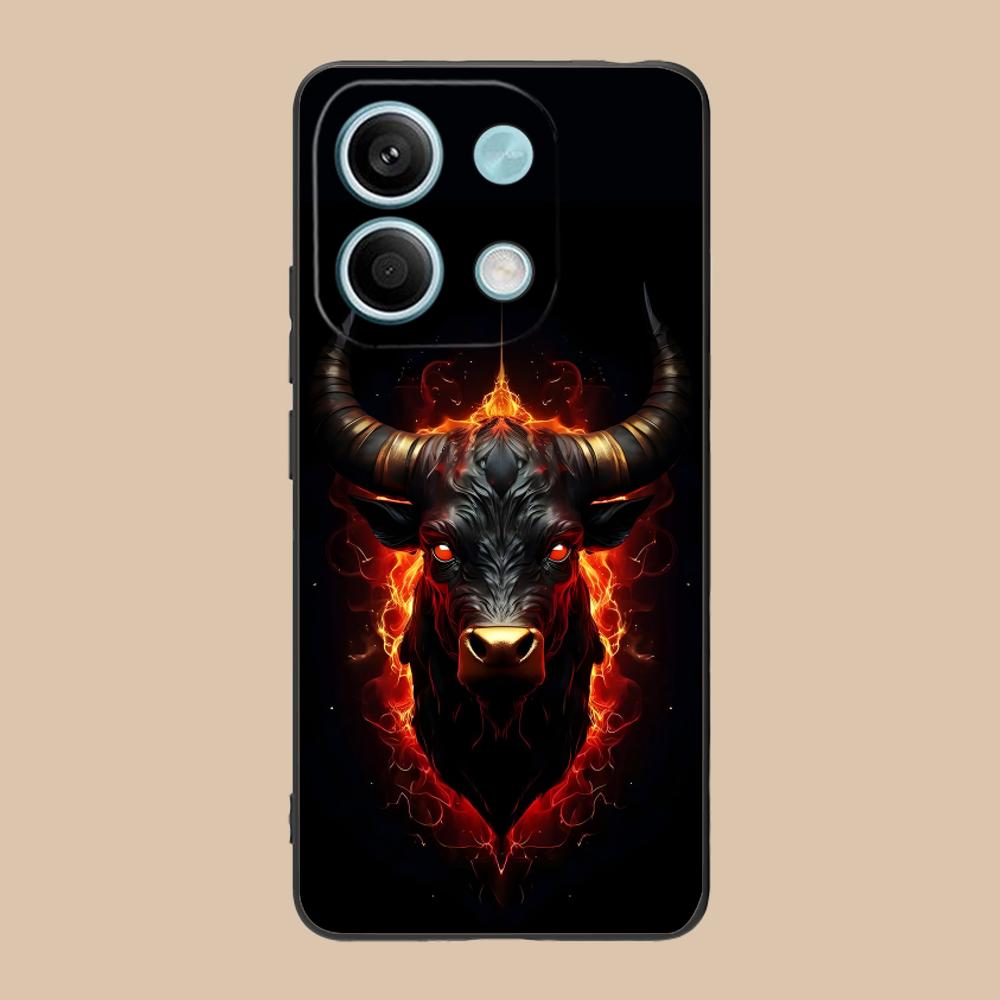 Bull Head Phone Case for POCO F8 F7 F6 F5 F4 F3 F2 Pro GT C75 C71 C65 C61 C40 Pro Ultra Soft TPU Shockproof Cover