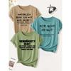 3 Pack of Women's Summer Tops | German Tongue-teasing Funny Slogan Print T Shirt | Cute and Trendy Casual Round-neck Short-sleeve Suit | 2026 Summer
