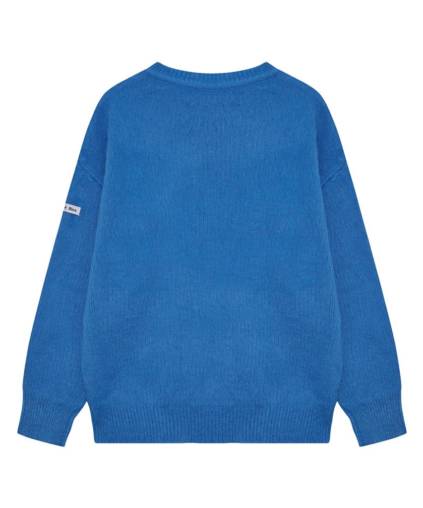 Nupeuebeullu Neb Mohair Knit Sweater (Ocean Blue)