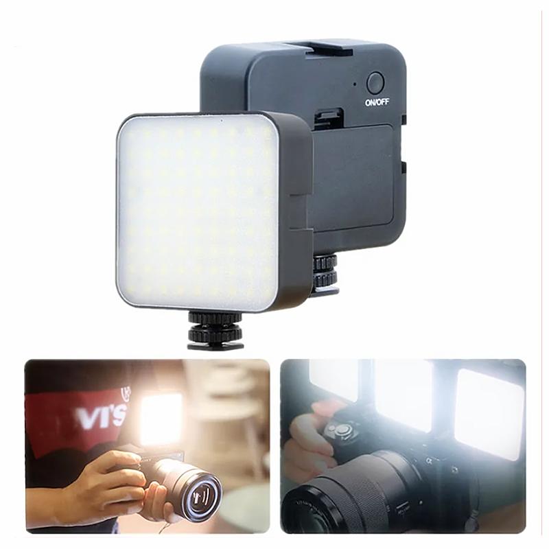 NEW Portable LED Video Light Photographic Fill Light 5W 6500K with 3 Cold Shoe for DJI OSMO Sony DSLR Canon GoPro Camera Mini