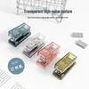 Portable Mini Stapler - Compact Transparent Design for Students