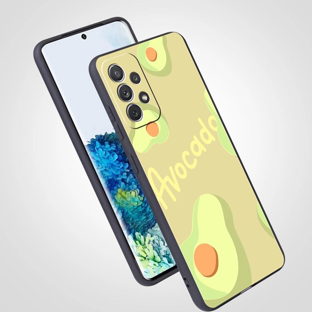 Cute Avocado Phone Case for Samsung Galaxy A55 A35 A17 A07 A15 A13 A25 A51 A71 A72 A73 A32 A52 A52S A41 5G Soft TPU Shell Fundas