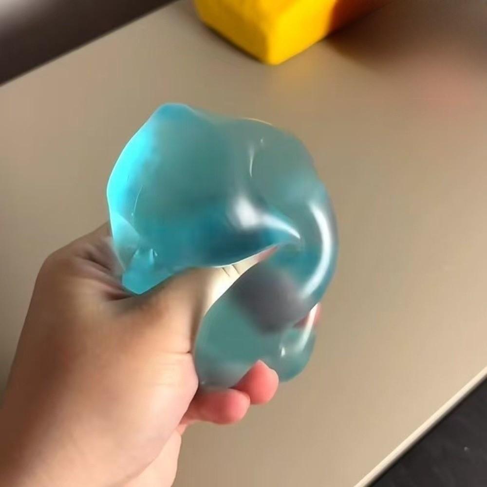 Blue Transparent Squishy Soft Material Slow Resilience Anti Stress Sensory Fidgets Simulate Sensory Stress Relief