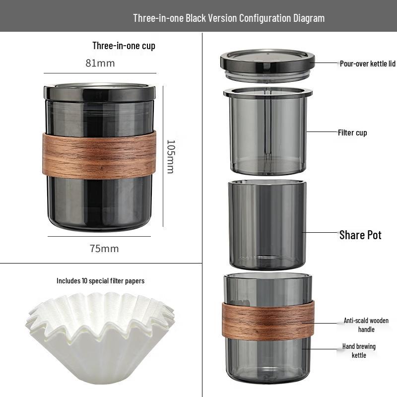 Portable Outdoor Camping Pour-Over Coffee Pot Set