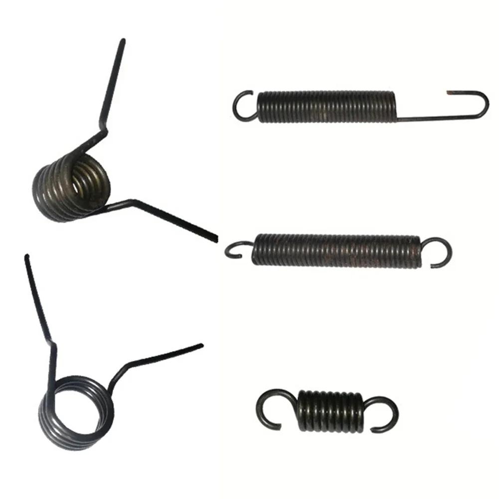 1pc Tire Changer Tire Picking Machine Pneumatic Valve Return Spring Tension Spring Multiple Type Black -Metal Car Repair Tool