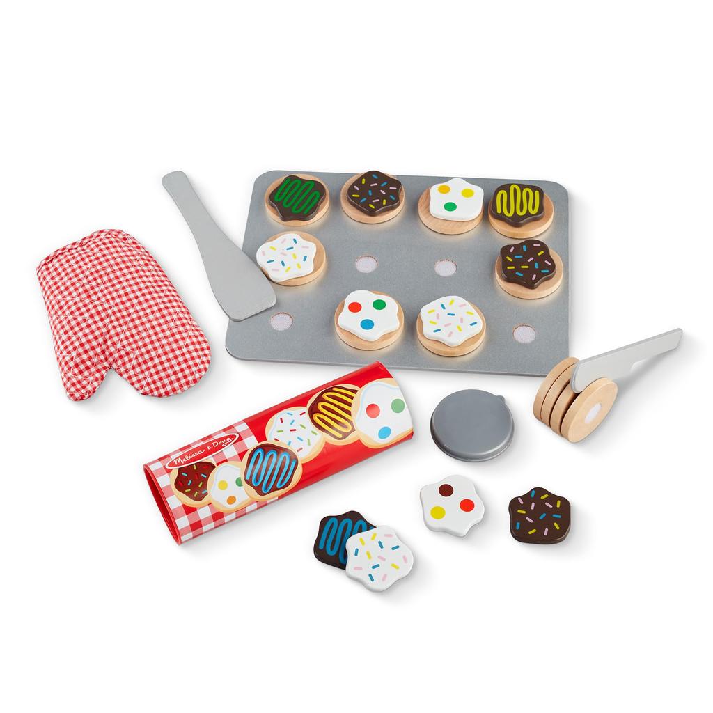 Melissa Doug Cookie Baking Pretend Play Pretend Candy Gift & Set, Play, Shop, Wooden, (MD4074)