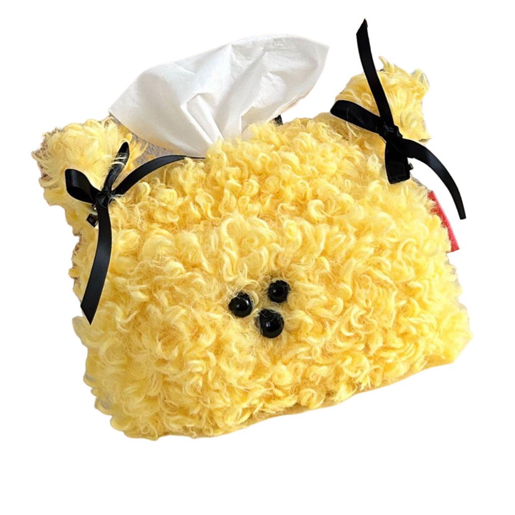 Modische Plüsch-Taschentuchaufbewahrungshülle Praktische Taschentuchaufbewahrungsbox Haushalt für Erwachsene und Hausfrauen Tägliche Nutzung