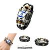 Israeli Palestinian Leather Bracelet European And American Punk Style Multilayered Beaded Bracelet