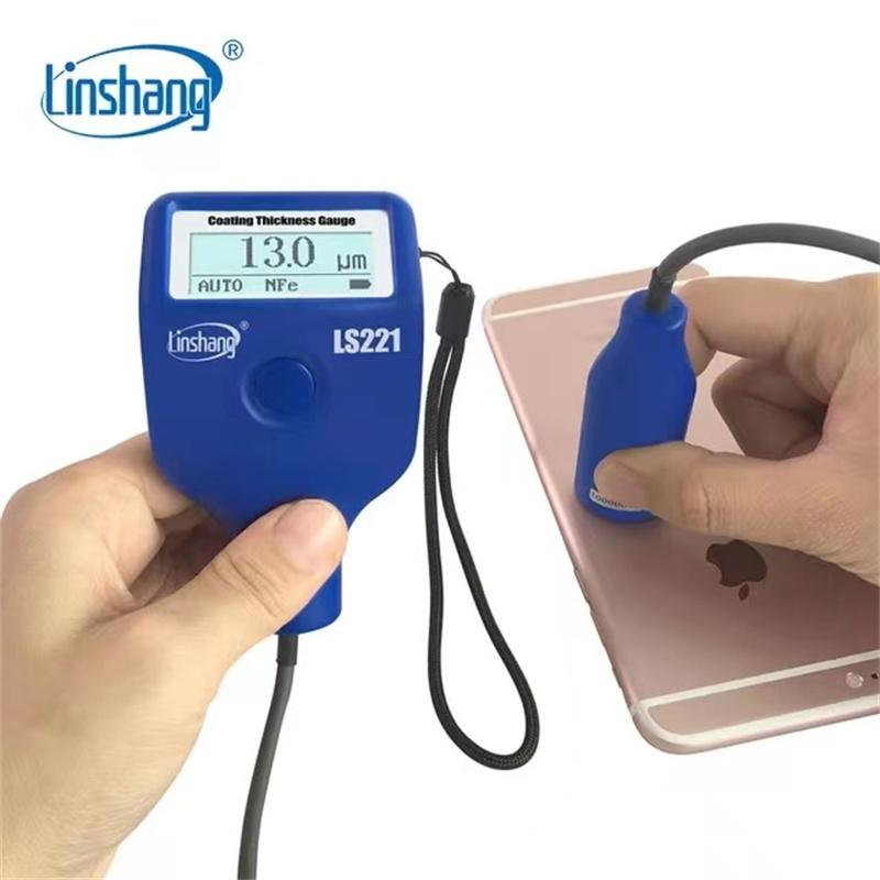 Linshang Non-conductive Dry Film Thickness Gauge Measure Non-magnetic Coatings Painting DFT with External Cable Probe LS221
