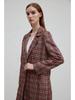 Manteau Épais Rétro à Carreaux Automne 2024 pour Femmes
