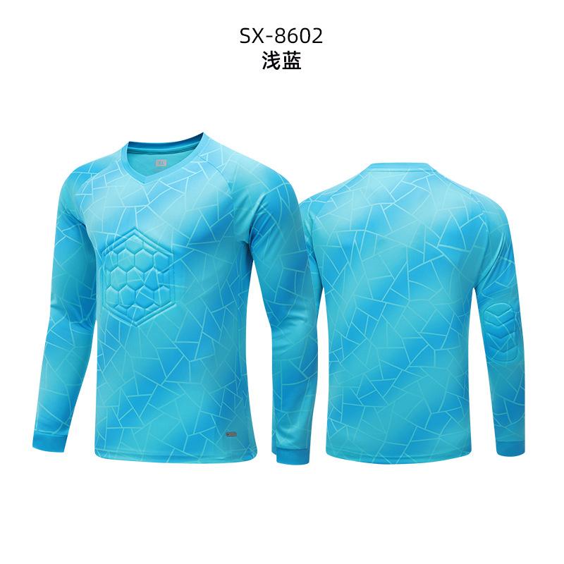 Long-sleeved goalkeeper jersey, football training jersey set, boys youth game jersey, football appearance jersey. XXS