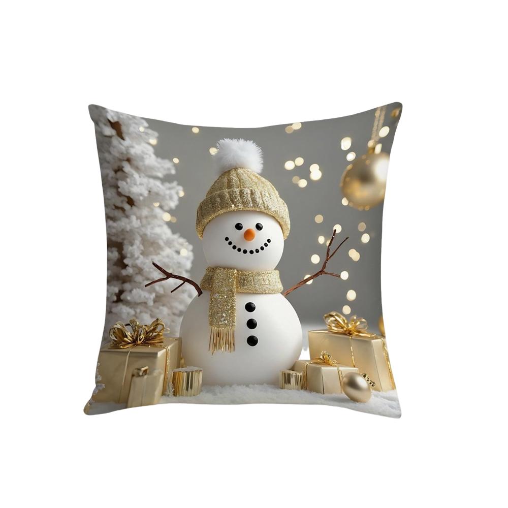 45x45cm Decorative Cushion Cover Linen Throw Pillow Cover Christmas Pillowcase  Holiday Supplies