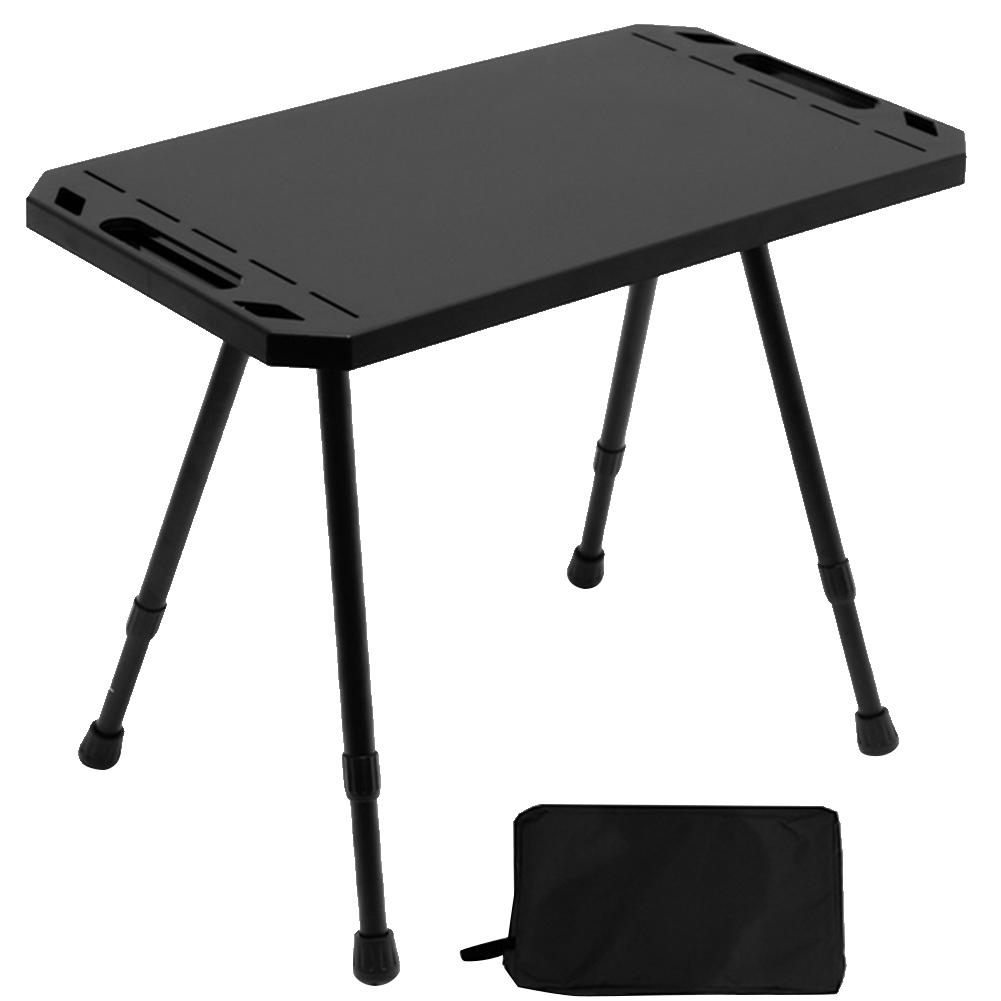 Folding Camping Table Adjustable Height Side Table Aluminium Alloy Tactical Table for Outdoor Indoor Picnic BBQ Hiking