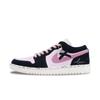 Jordan Air Jordan 1 Sweet Berry Island Cushioning, Wear Resistant Low Top Vintage Basketball Shoes Unisex Black Pink DC0774-003(Team836-)