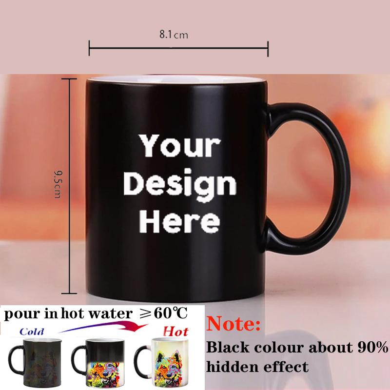 Personalisierte Zaubertassen, individuelle Farbwechseltasse, durch Hitze aktiviert, jedes Bild, Foto oder Text wird auf die Tasse gedruckt, Geschenk zum Muttertag für Papa