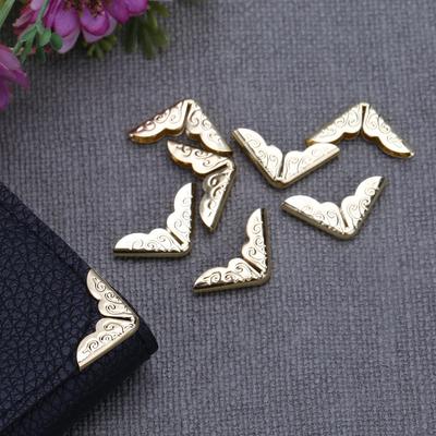100 st Kortfil Mapp Metallbok Dekorativa Hörn för Mappar Filalbum Ton Scrapbookingalbum Hörnskydd