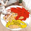 Lion Dreams Custom Name Round Area Rug Carpet Rug For Living Room Bedroom Sofa Playroom Decor Nonslip Floor Mat