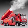 1/32 Scale Fire Truck Model Toy Car Metal Die-cast Light Music Simulation Spray Rescue Vehicle Models for Kids Birthday Gifts