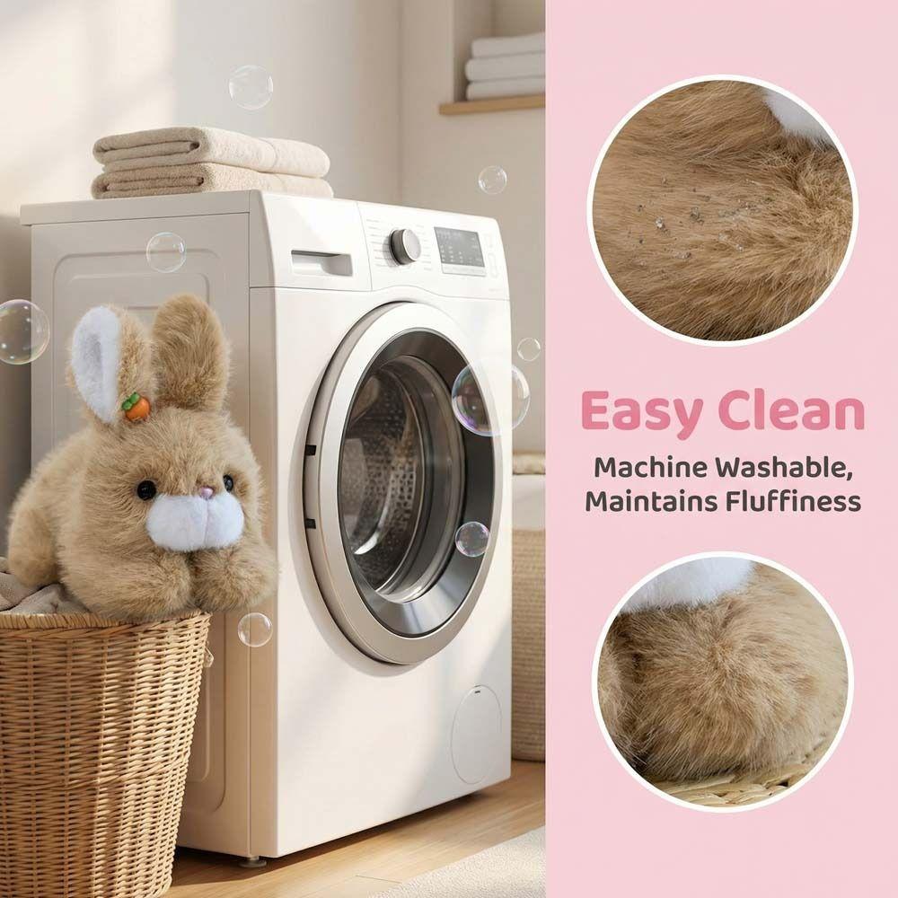 Fluffy Plush Rabbit Pillow Interactive Stuffed Animals Rabbit Toy  Kids Gifts