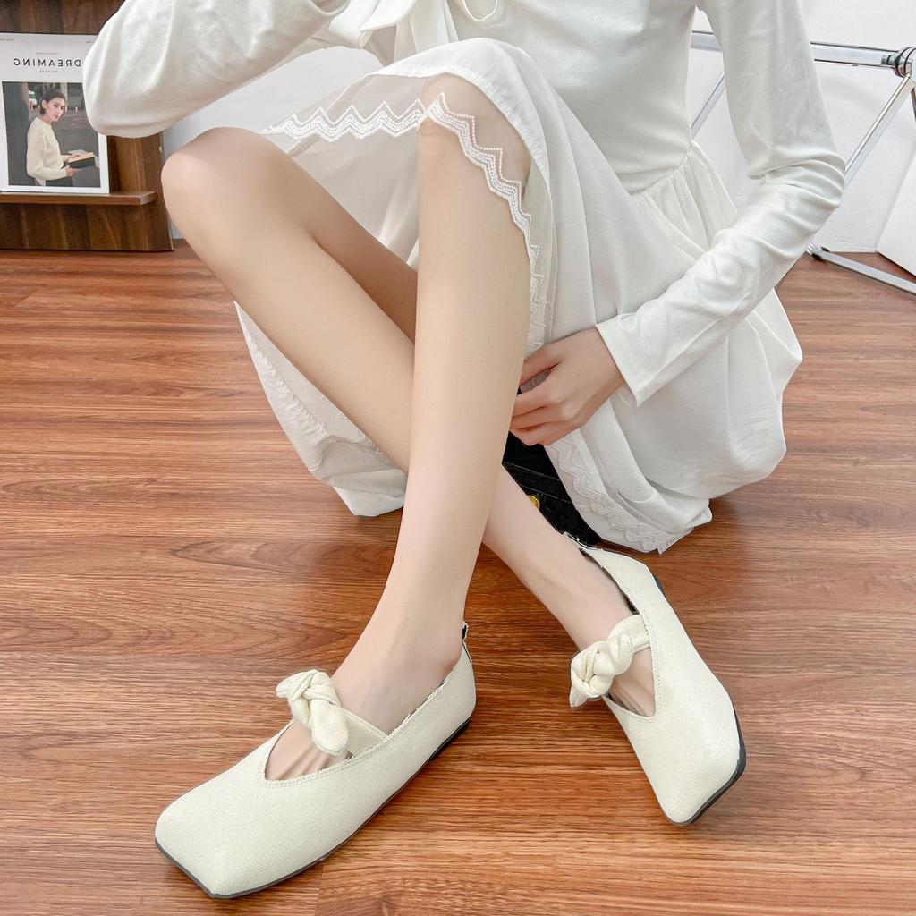 Korean version of casual shoes women's versatile flat shoes 2025 spring and summer new shallow soft-soled Mary Jane shoes Doudou shoes