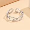 Sweet Princess Stainless Steel Heart Ring - Adjustable Women's Gift