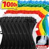 100-1000pcs Reusable Nylon Cable Ties Releasable Self-locking Loose Slipknot Cables Ties Wire Fixed Strap Zip Ties Binding